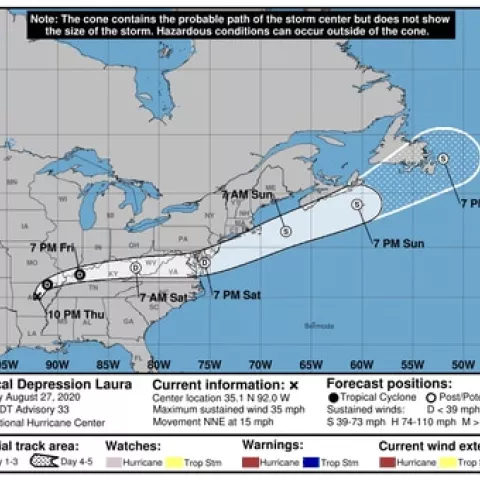 Remnants of Hurricane Laura