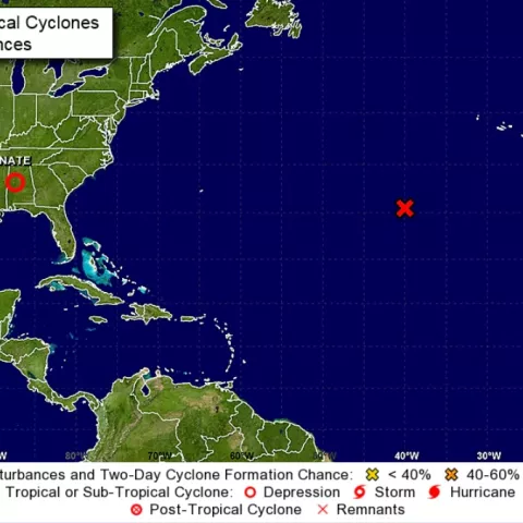 BSEE Tropical Storm Nate Activity Statistics: October 8, 2017