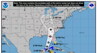 Tropical Storm Helene map