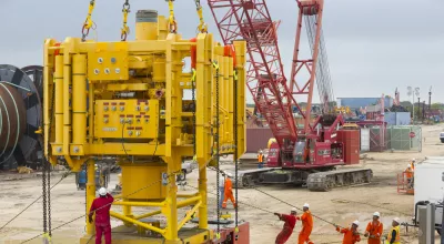 This capping stack is an advanced piece of equipment that is used to contain loss of well control in subsea environments.