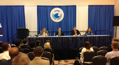 Discussing highlights from the Bureau of Safety and Environmental Enforcement's (BSEE) work in fiscal year 2015, BSEE Director Brian Salerno released the bureau’s 2015 Annual Report during a press conference today at the Offshore Technology Conference.