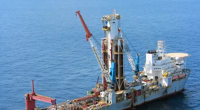 photo of the Noble Globetrotter drillship managed by drilling contractor Noble Corp.